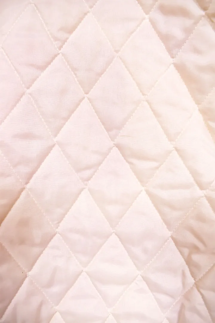 1970s White Satin Bomber Jacket By Holloway
