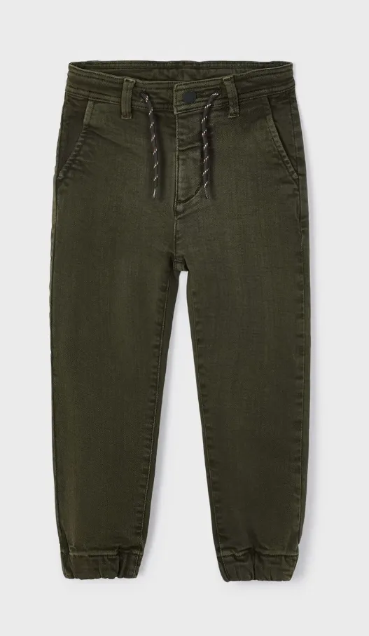4526 Mayoral Mini Boys Jogger Chinos - Oregano Green