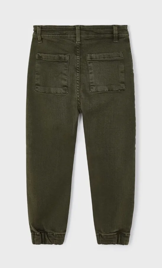 4526 Mayoral Mini Boys Jogger Chinos - Oregano Green