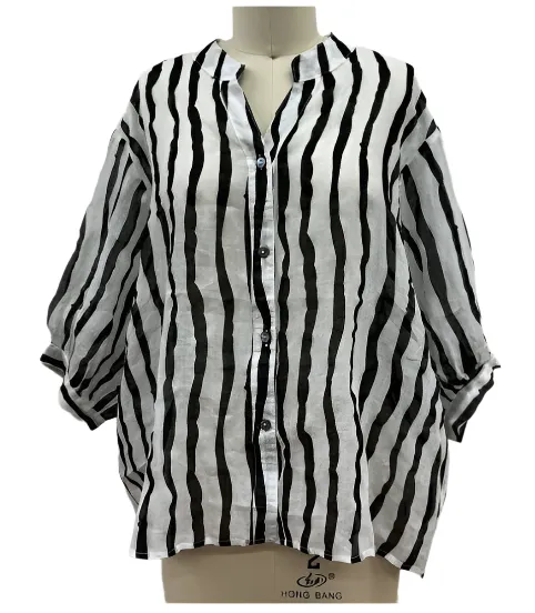 Aurora Top Black Stripe
