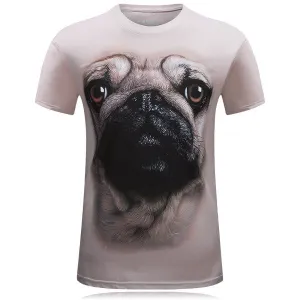 Casual 3D Animal Pattern Printing Tees Personality Short Sleeve Plus Size T-shirt For Men