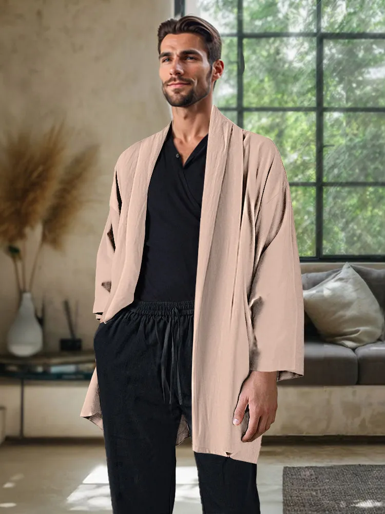 Cozy Cotton Linen Kimono Cardigan