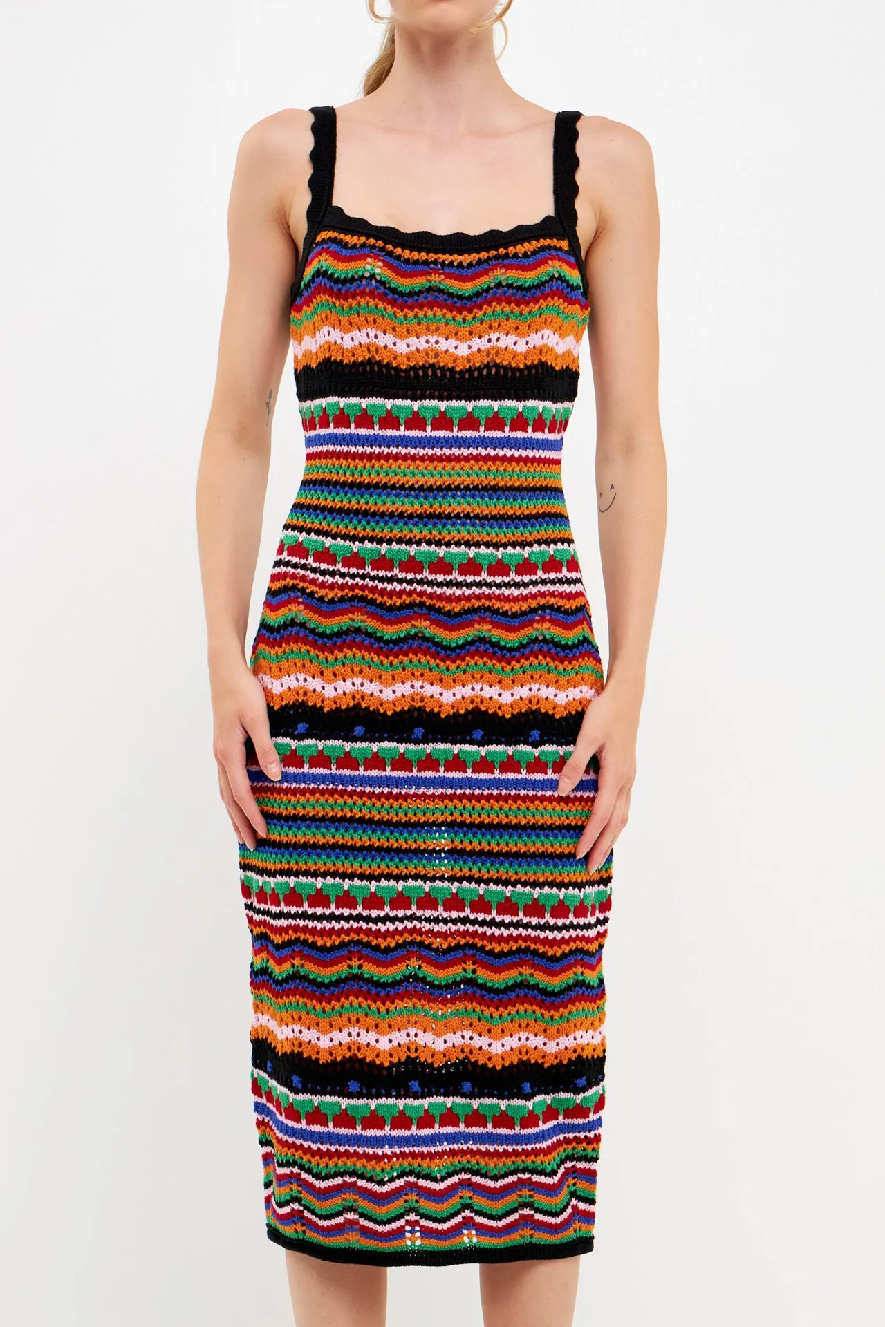 Crochet Multi Color Maxi Dress
