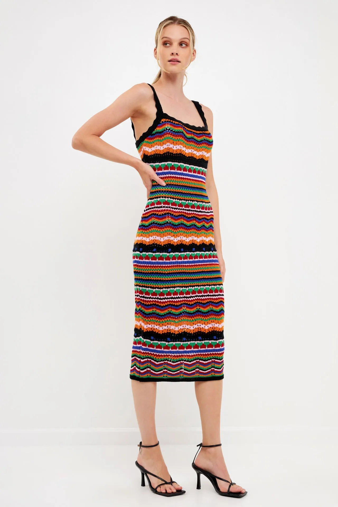 Crochet Multi Color Maxi Dress