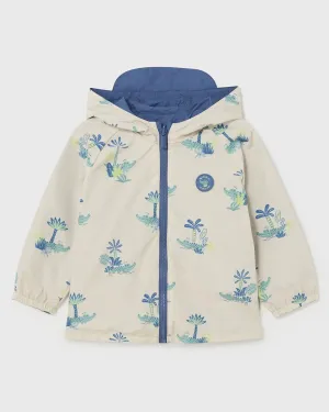 Crocodile Palm & Navy Reversible Windbreaker