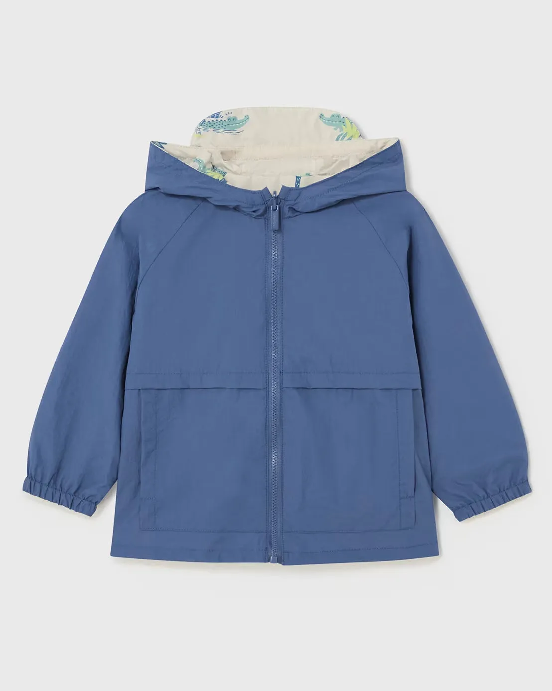 Crocodile Palm & Navy Reversible Windbreaker