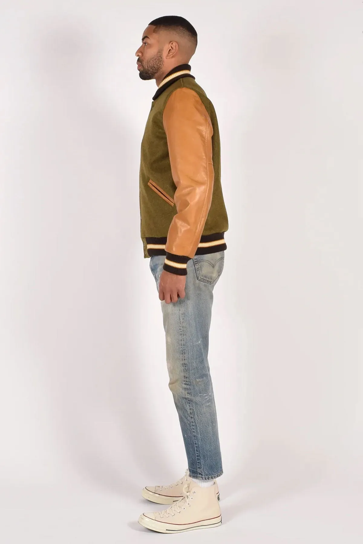 Dehen1920 - Varsity Jacket - Loden / Rust