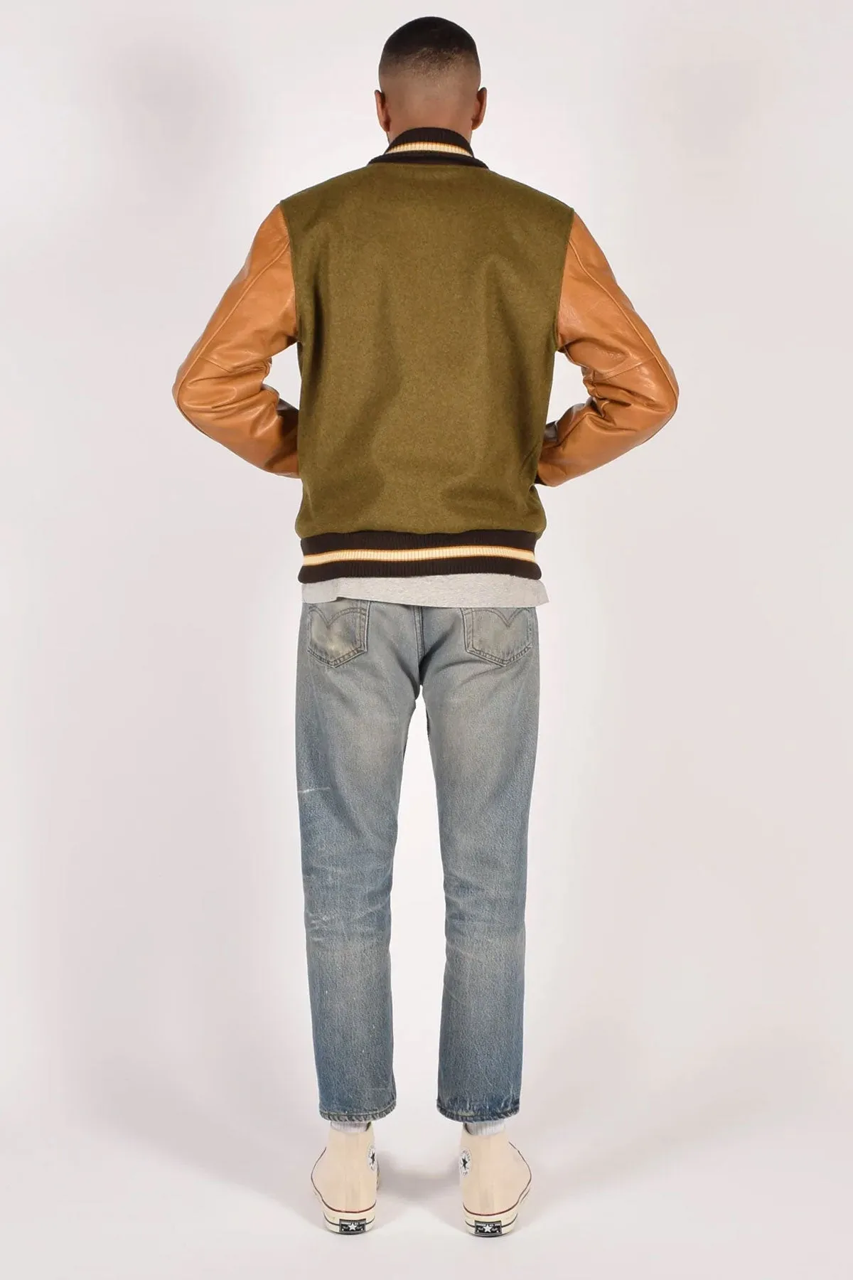Dehen1920 - Varsity Jacket - Loden / Rust