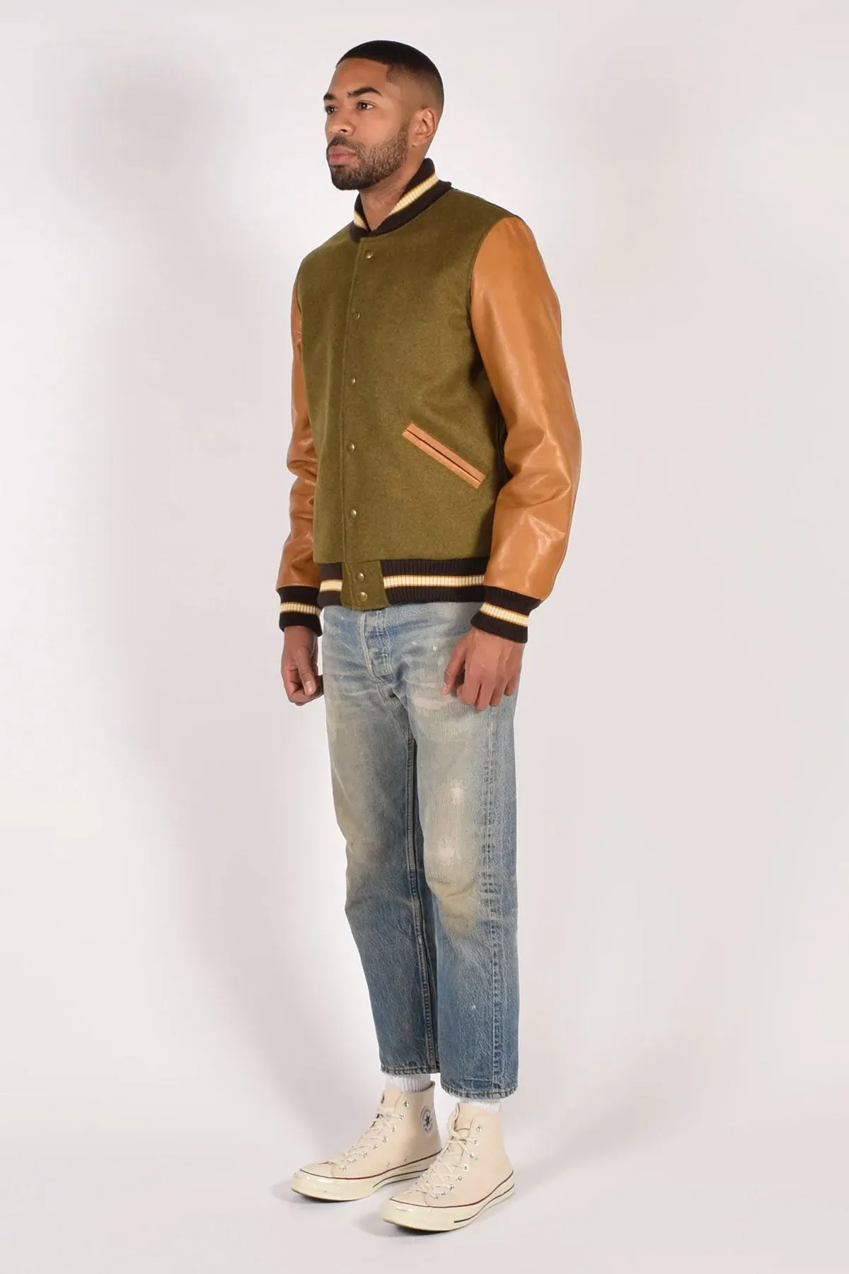 Dehen1920 - Varsity Jacket - Loden / Rust