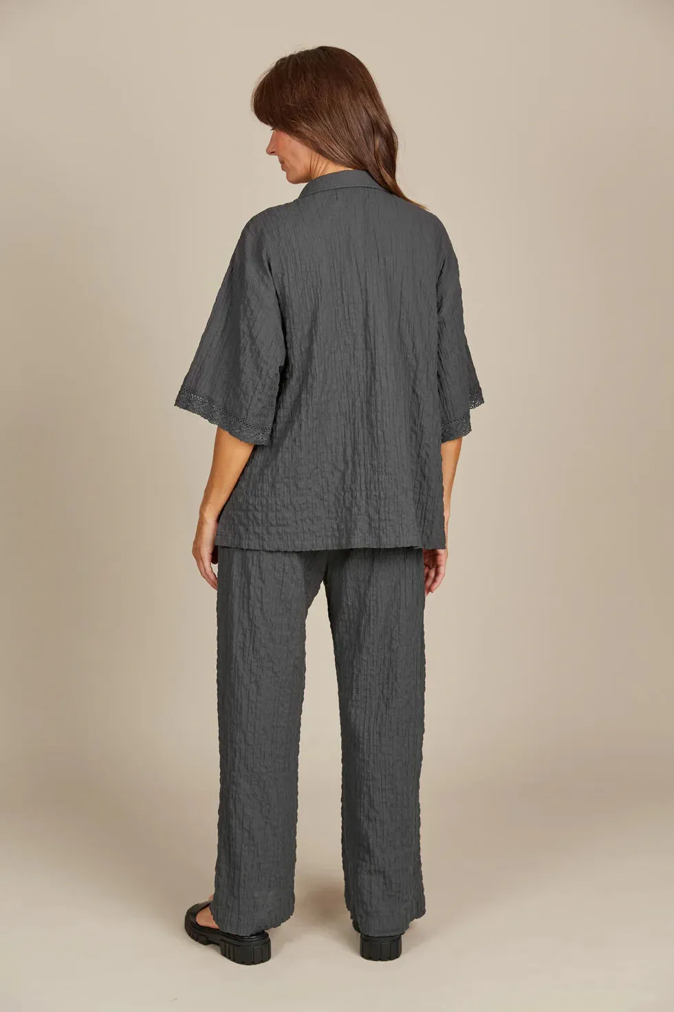 FLEUR SHIRT- GRAPHITE