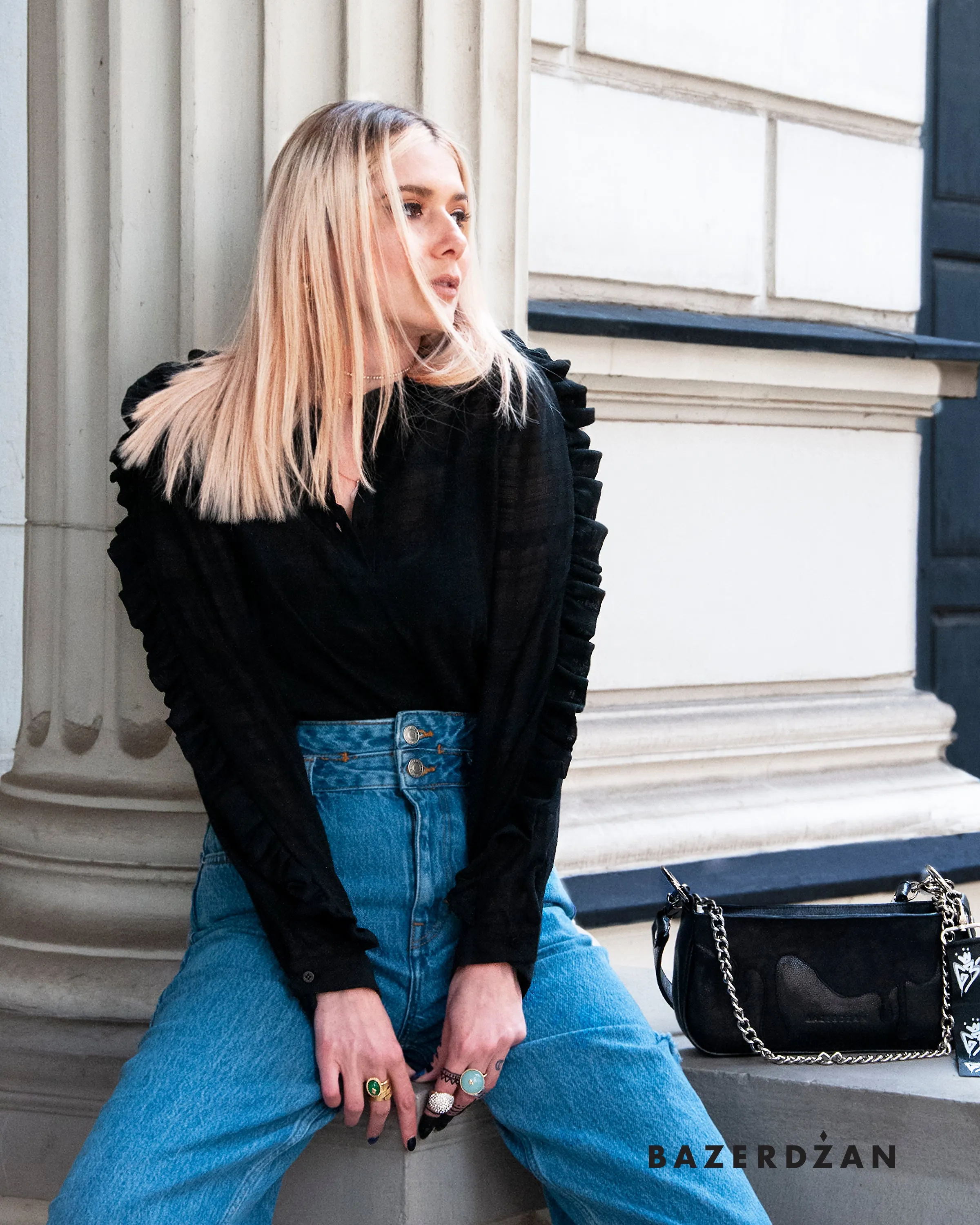 Frill Blouse by Bazerdzan