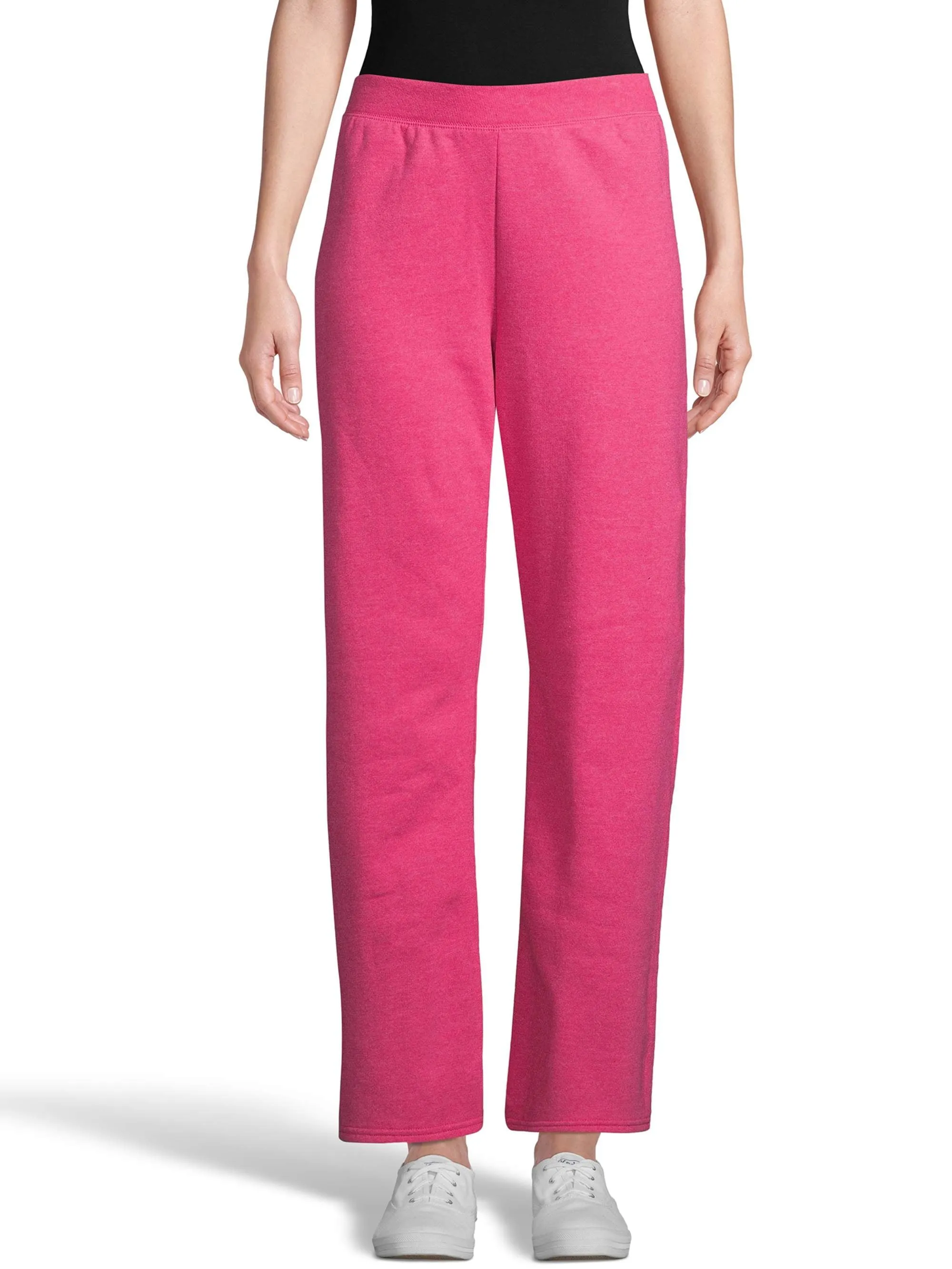 Hanes ComfortSoft EcoSmart Women's Open Bottom Fleece Sweatpants, Sizes S-XXL and Petite