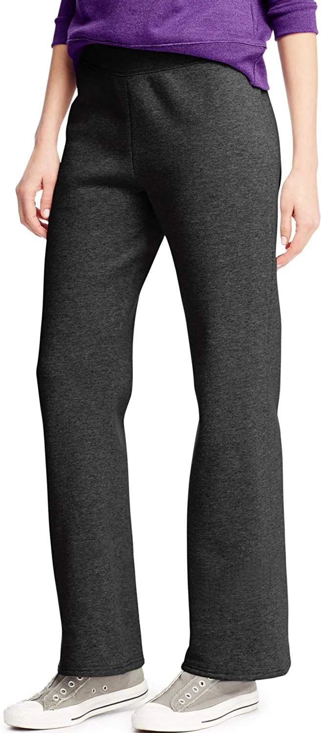 Hanes ComfortSoft EcoSmart Women's Open Bottom Fleece Sweatpants, Sizes S-XXL and Petite