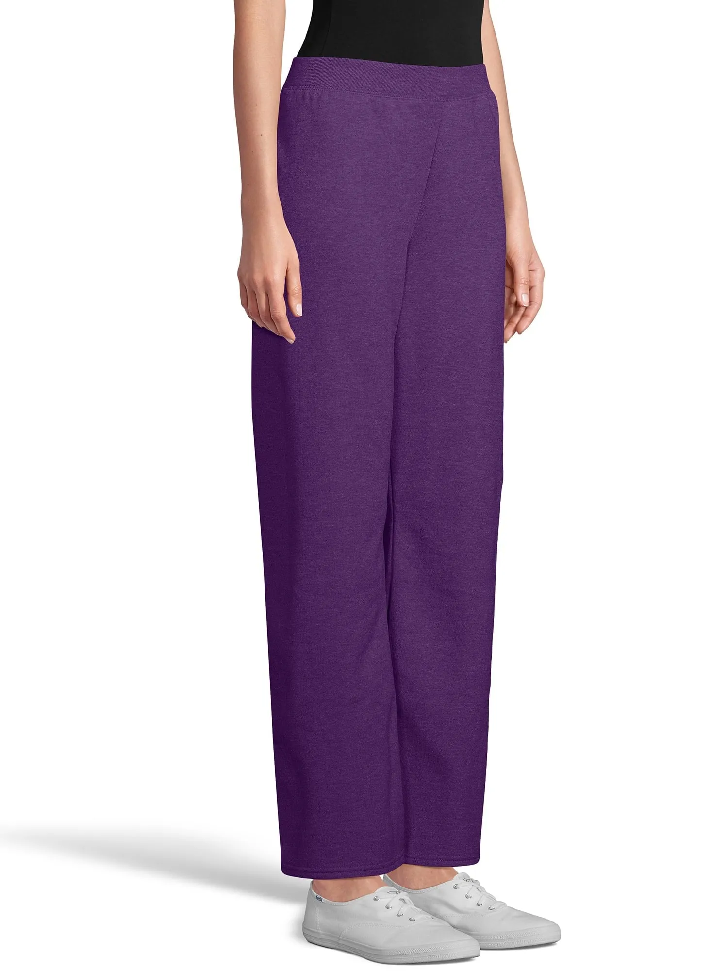 Hanes ComfortSoft EcoSmart Women's Open Bottom Fleece Sweatpants, Sizes S-XXL and Petite