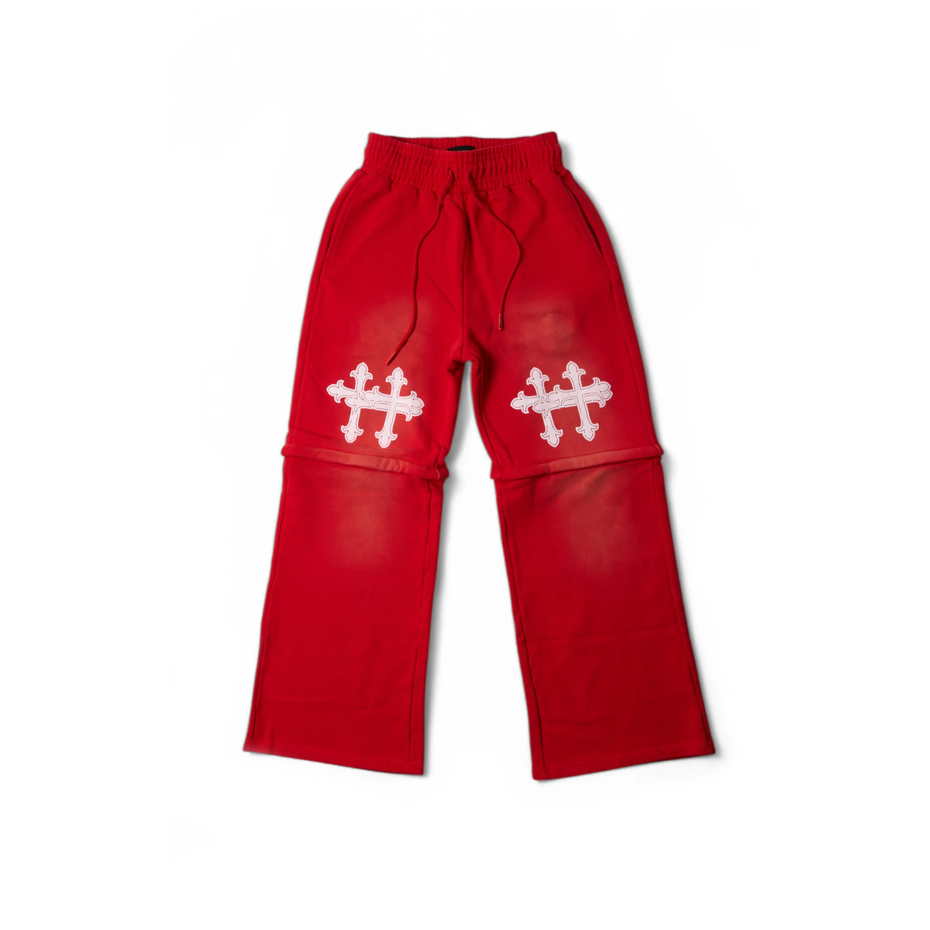 King on Horses Washed Tracksuit Pant / Short Red