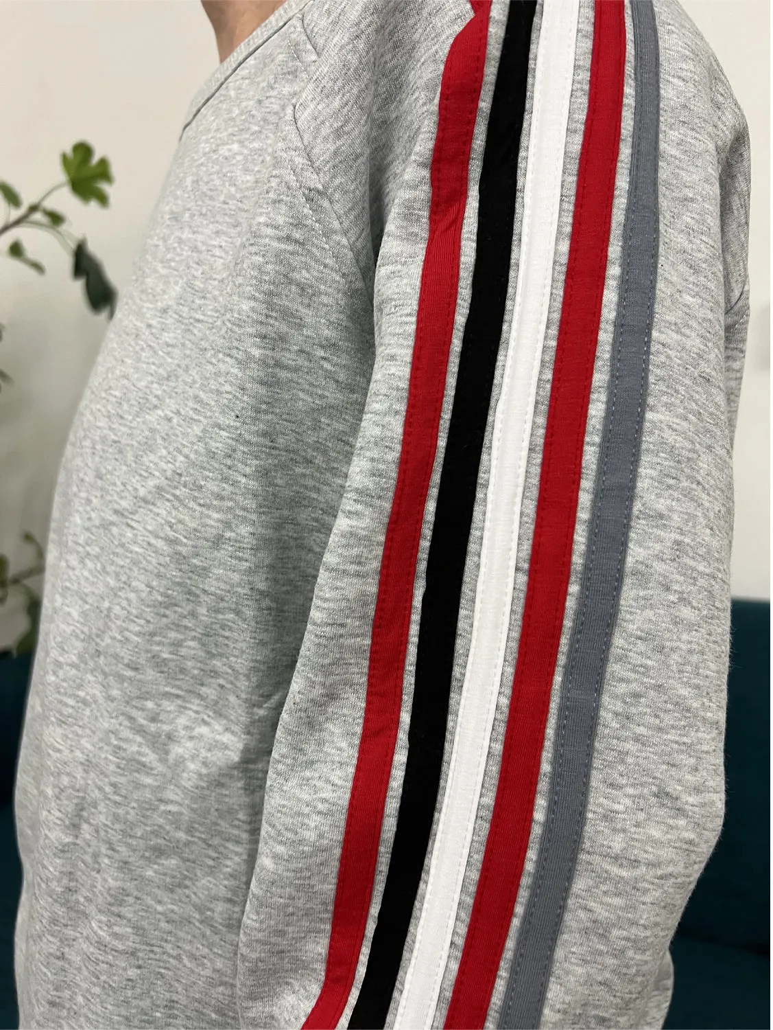 Lamar University Striped Crewneck Sweatshirt