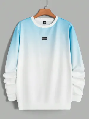 Manfinity Hypemode Men's Gradient Patched Detailed Knitted Casual Sweatshirt