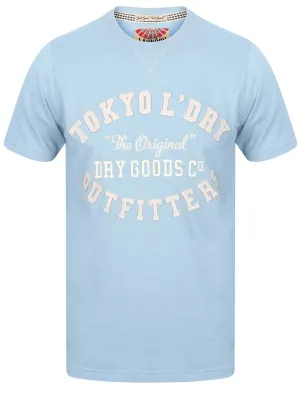 Mens Applique Cotton T-Shirt In Angel Falls - Tokyo Laundry