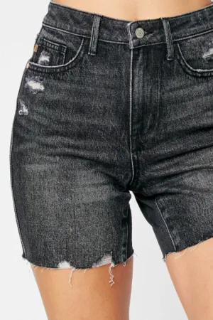 Not Enough Black Denim Shorts