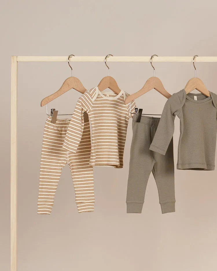 RIBBED TEE   LEGGING SET || BASIL