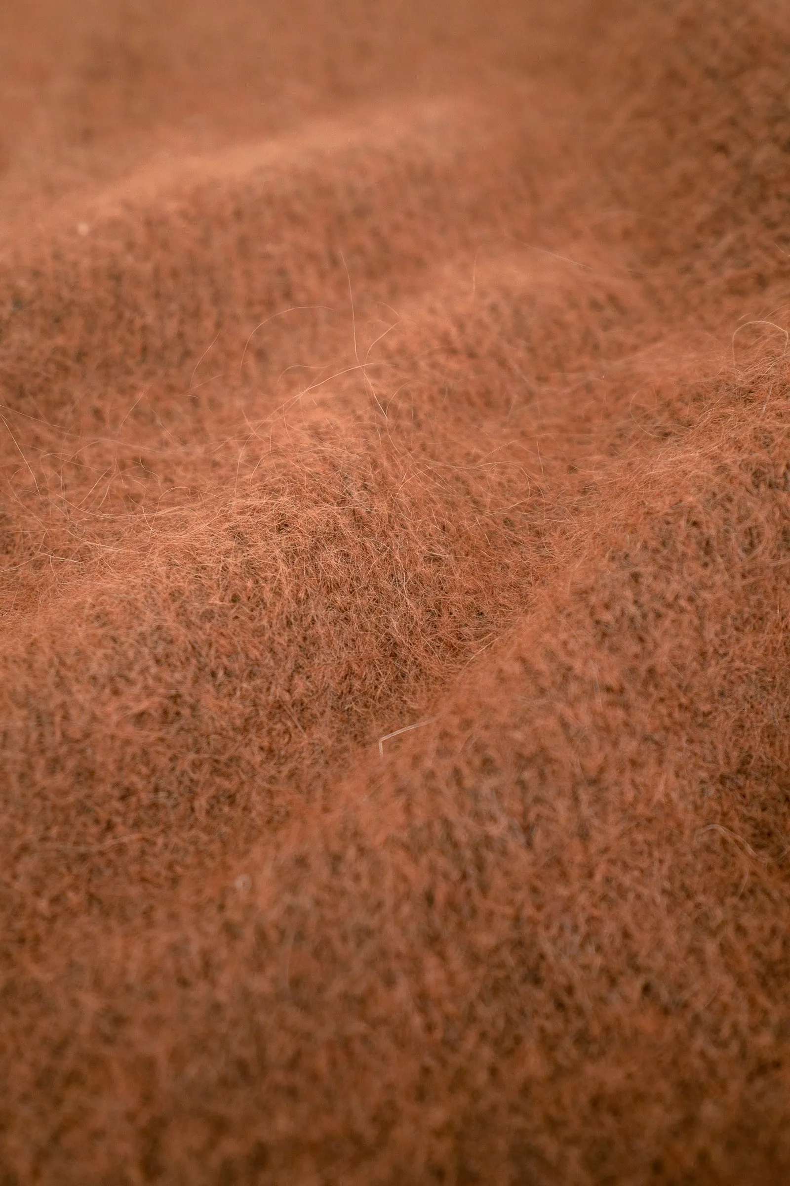 SAWYER MOHAIR CARDIGAN - BROWN