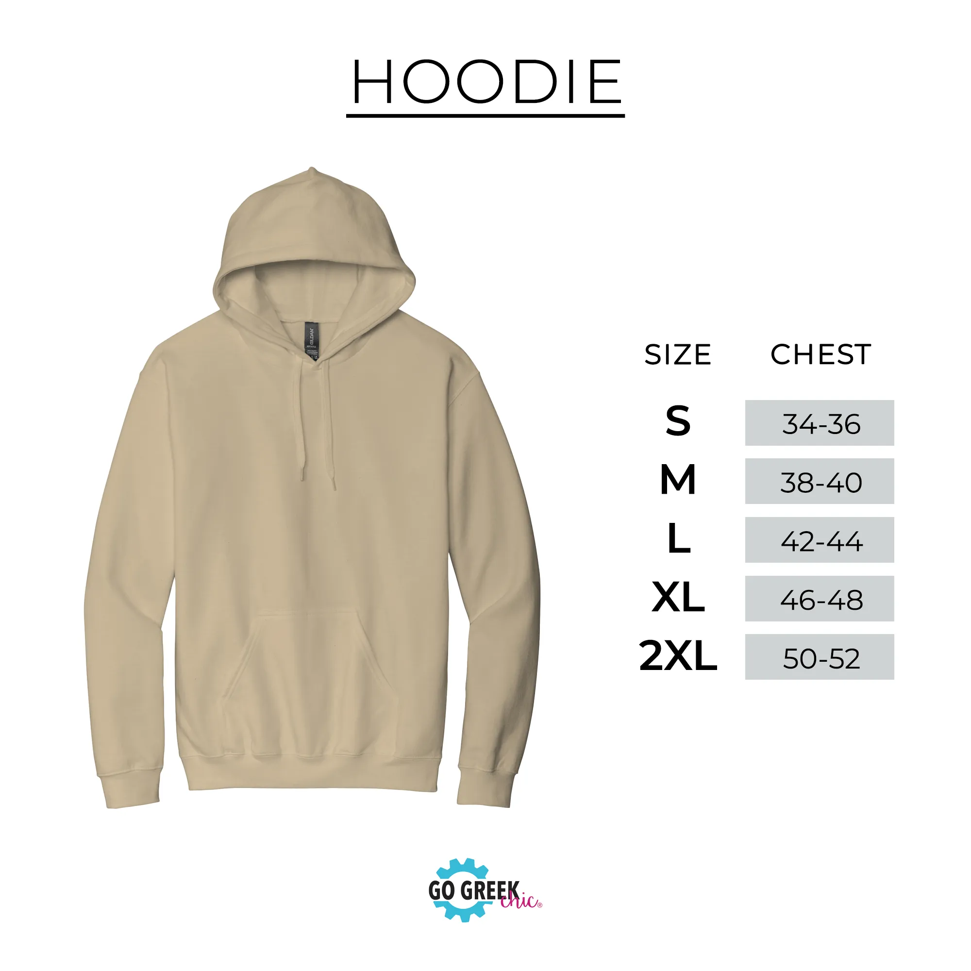 Sigma Kappa Tan Hoodie with Puff Design - Foxy Season