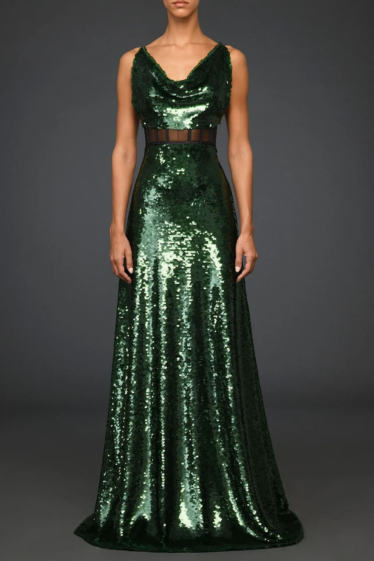 Sleeveless Sequin A-line Dress