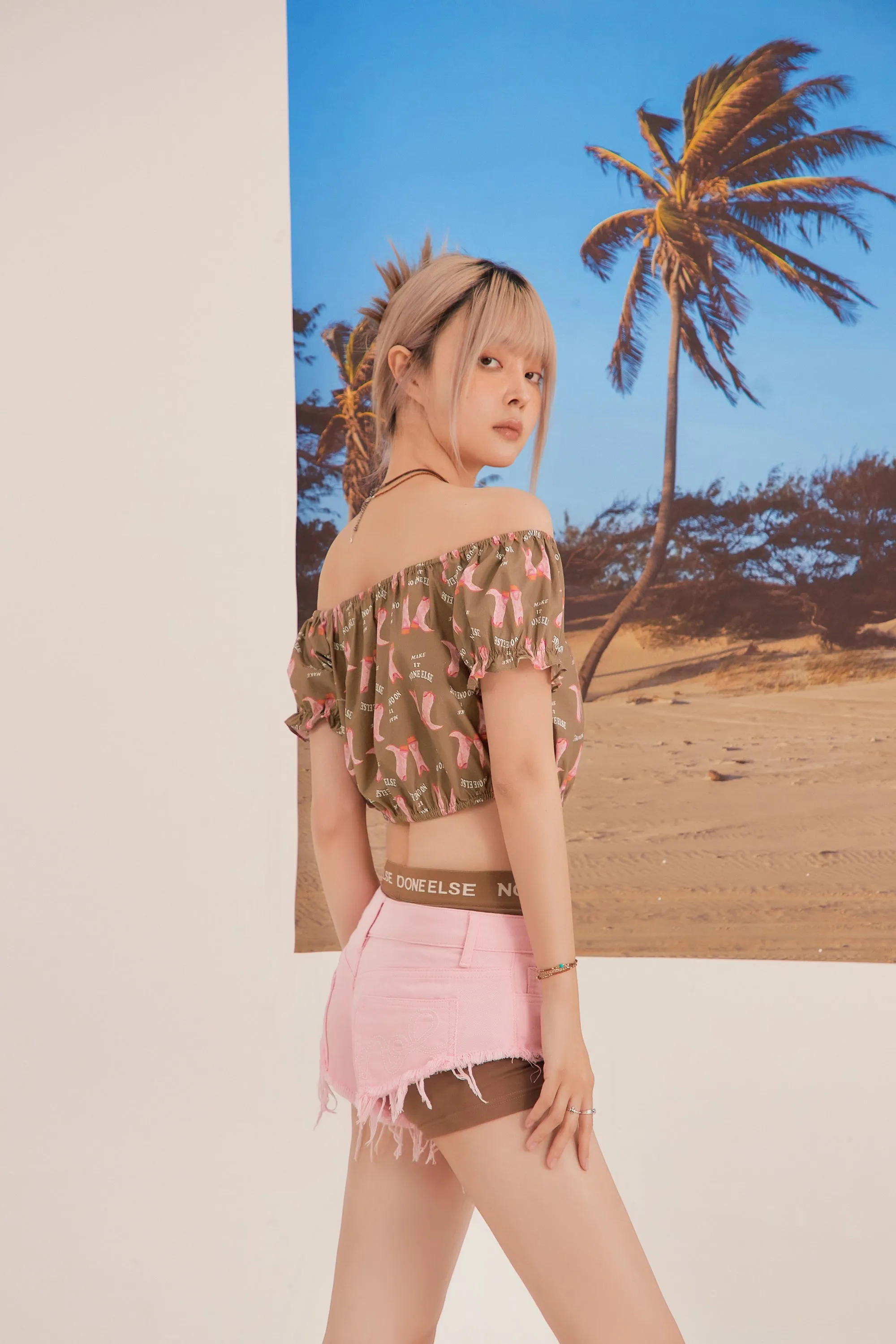 Slit Denim Hot Denim Shorts