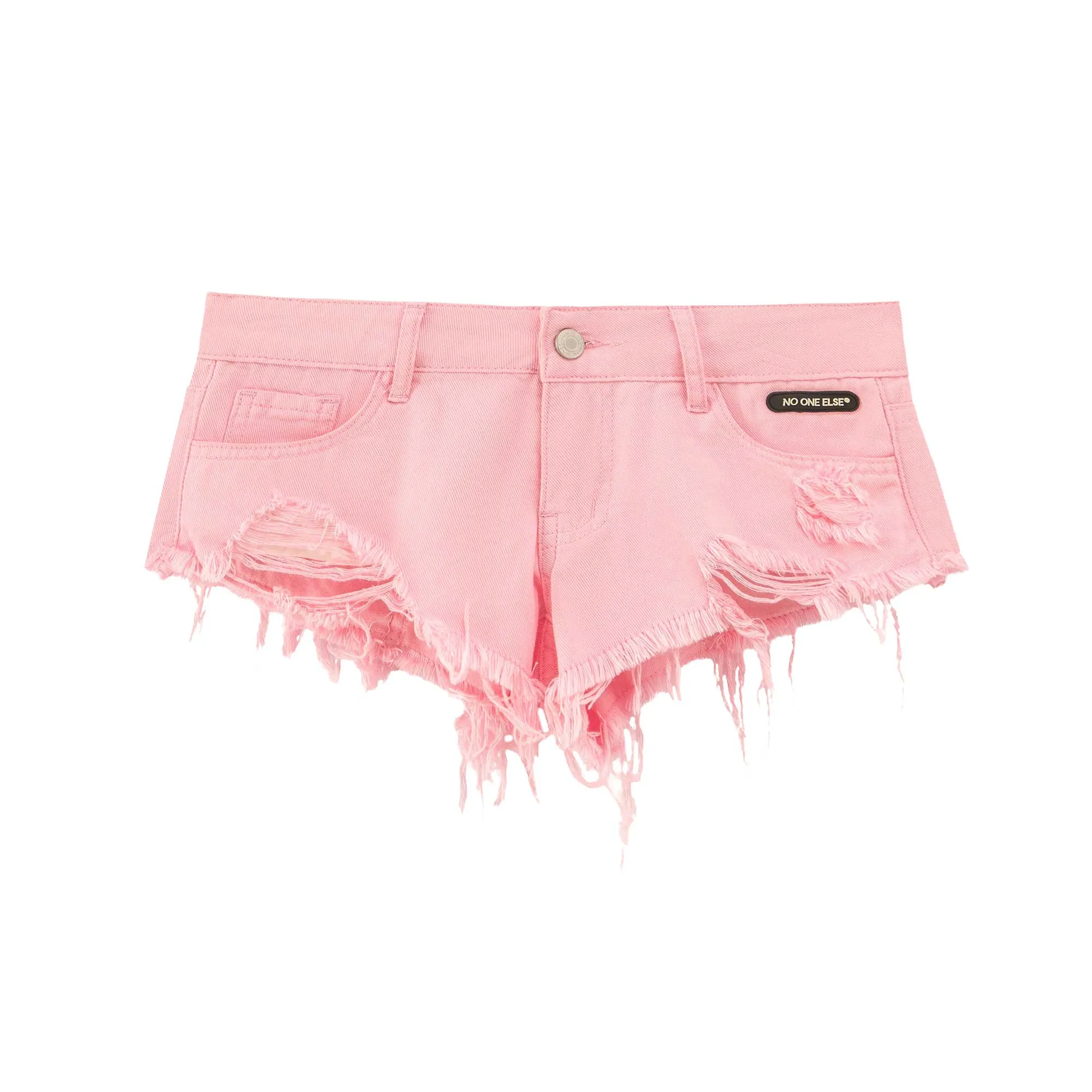 Slit Denim Hot Denim Shorts