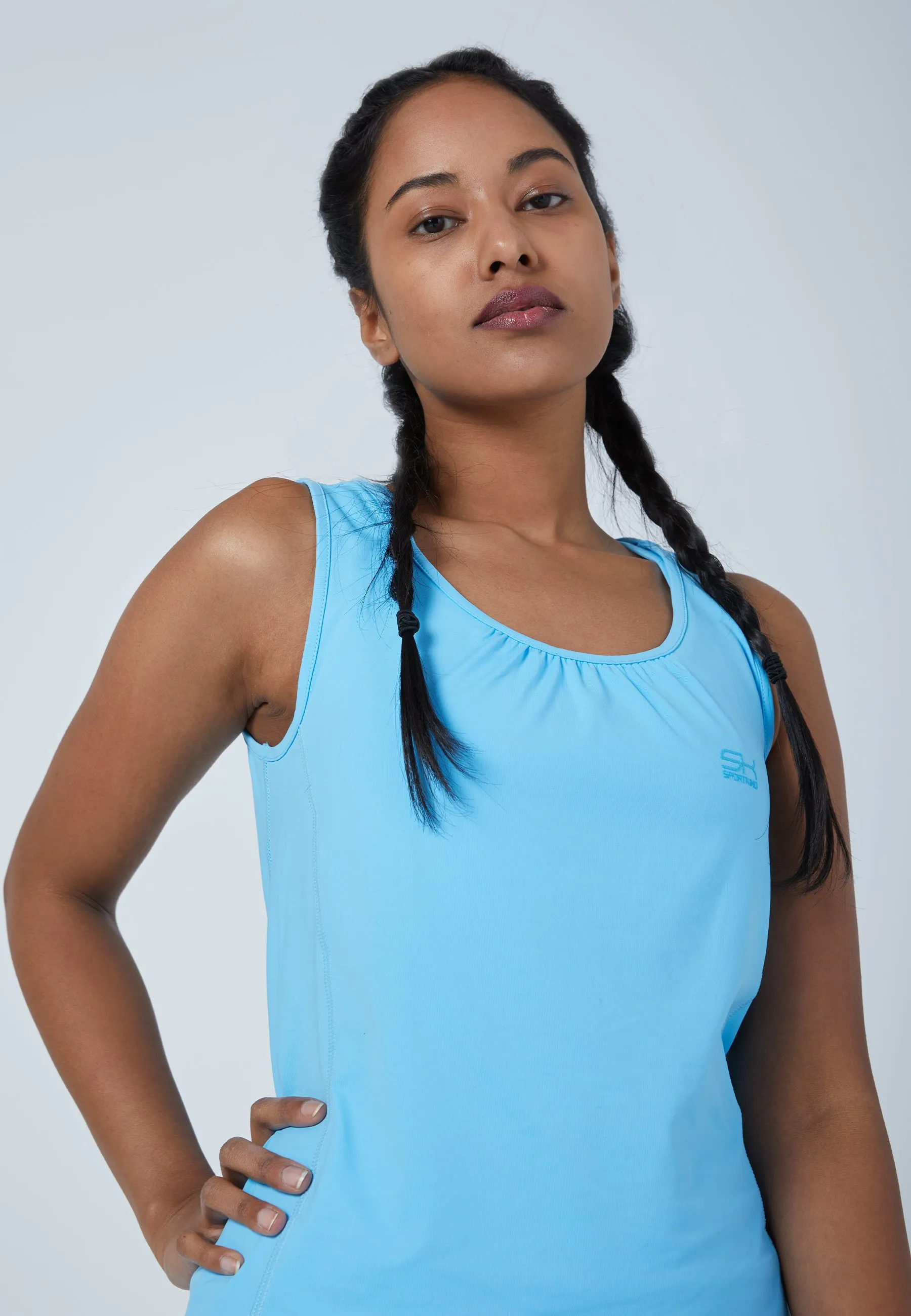 Tennis Loose Fit Tank Top, light blue