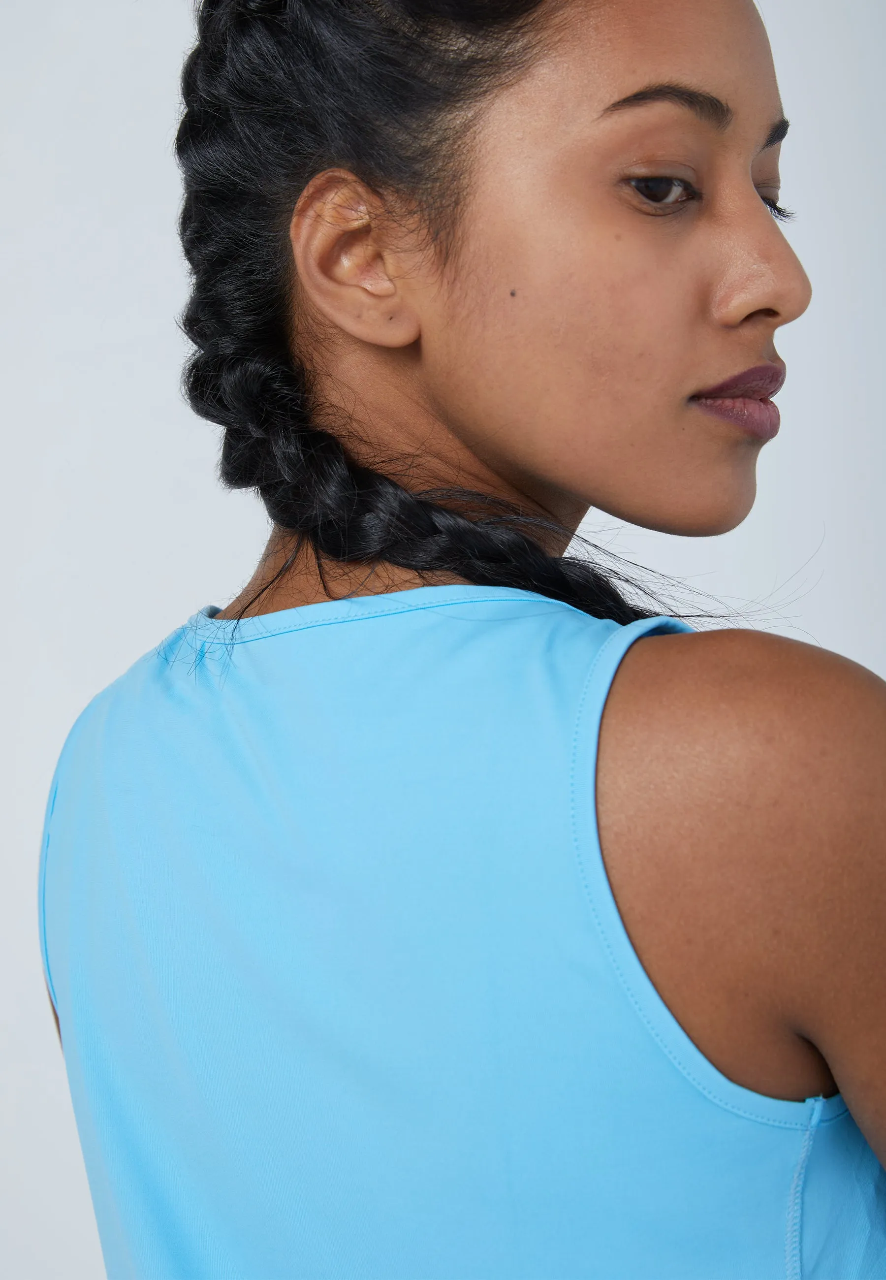 Tennis Loose Fit Tank Top, light blue