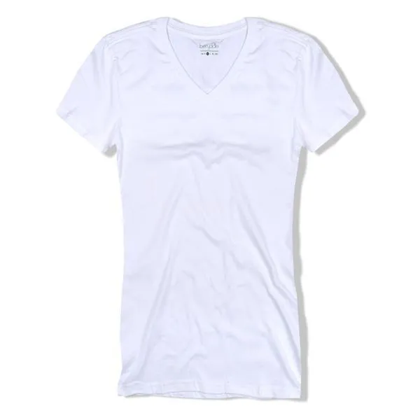 Women's Woliton Short Sleeve V-Neck Minor Fault Tee Shirt